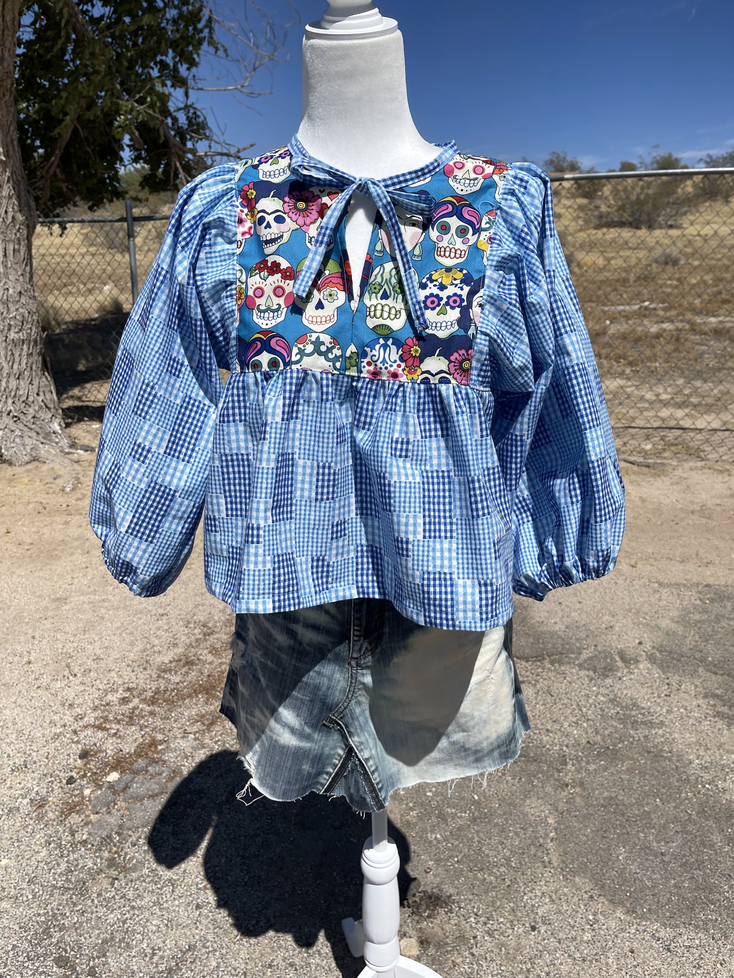 Los Muertos Peasant Blouse
