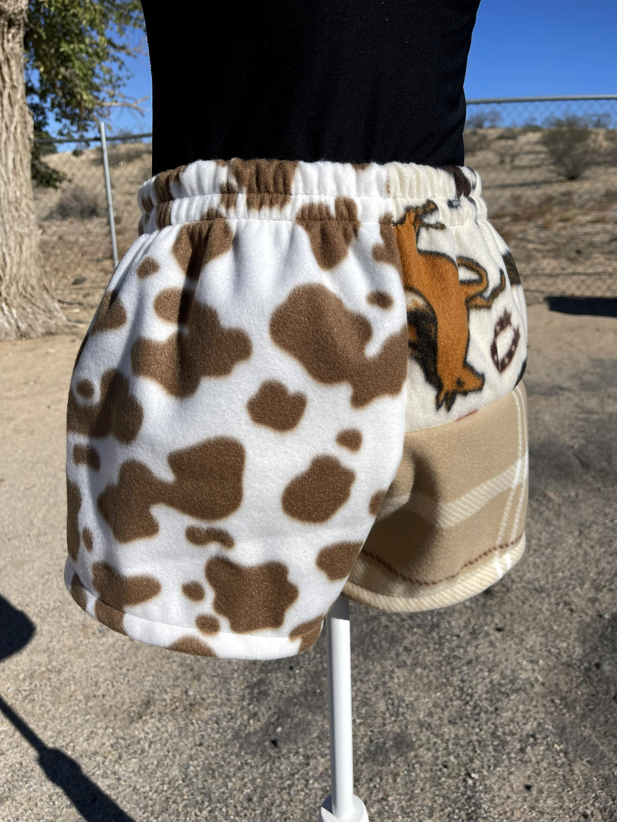 Handmade Cow Print Shorts