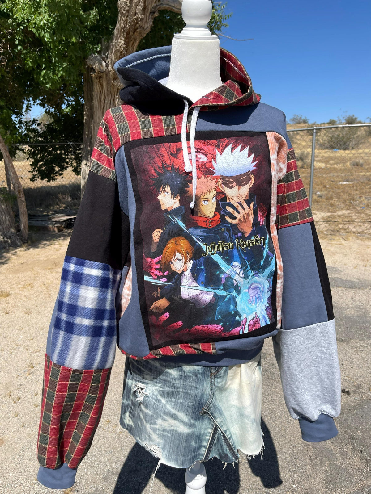 Upcycled Jujutsu Kaisen Hoodie