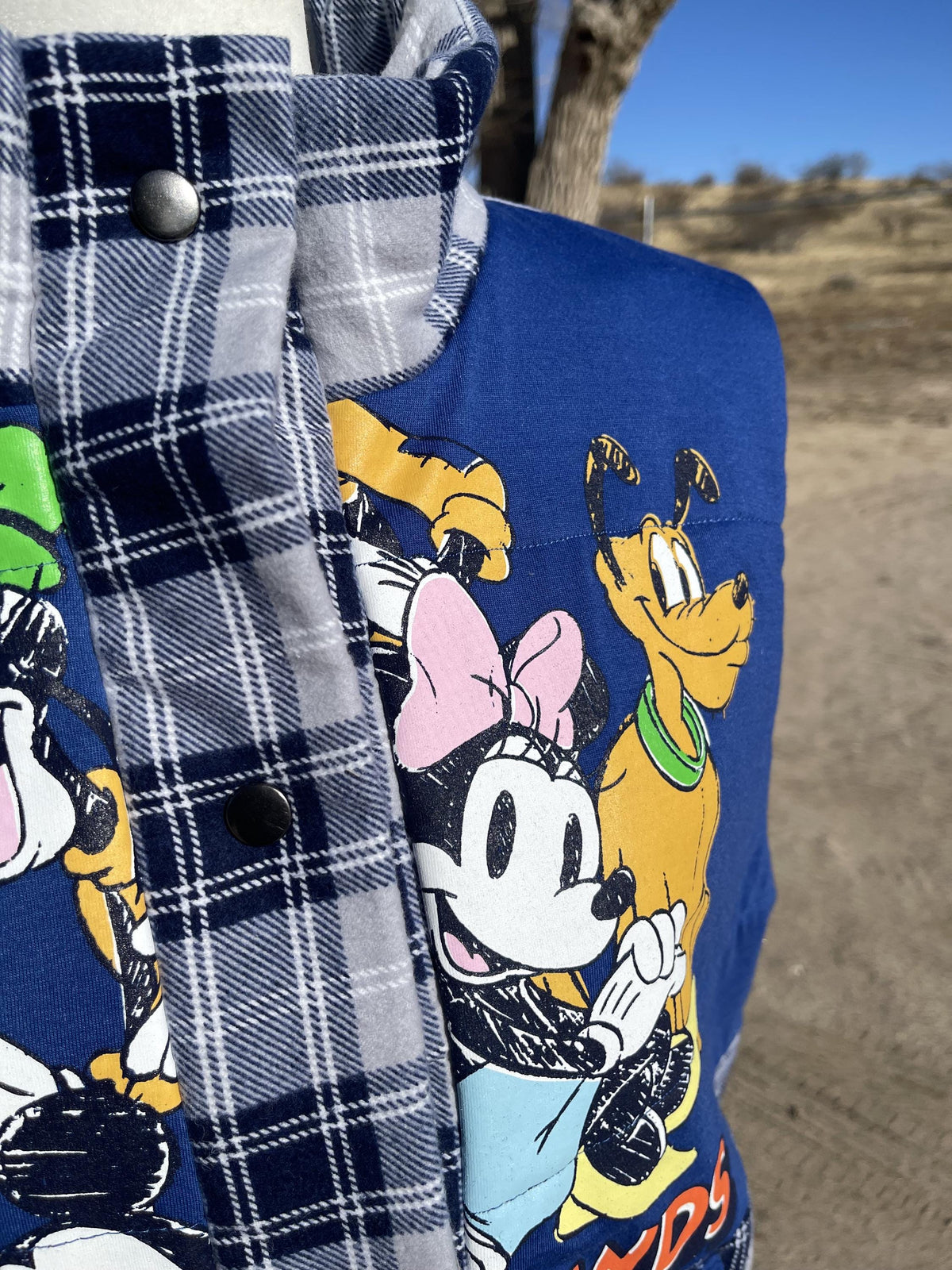 Upcycled Mickey Mouse Puffer Vest
