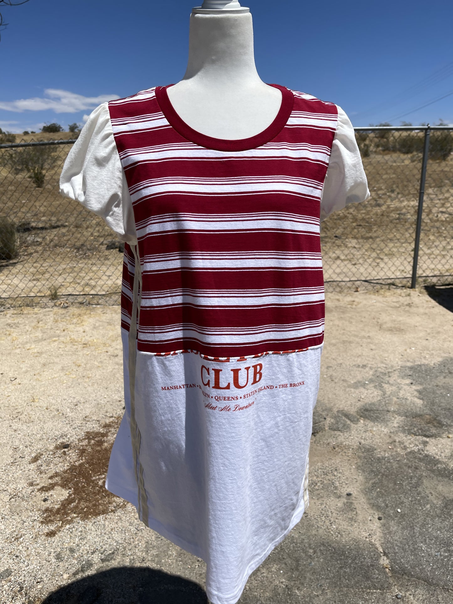 Striped Patchwork T-Shirt Dress