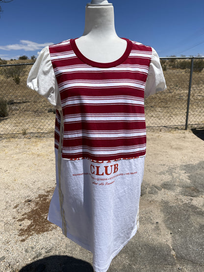 Striped Patchwork T-Shirt Dress