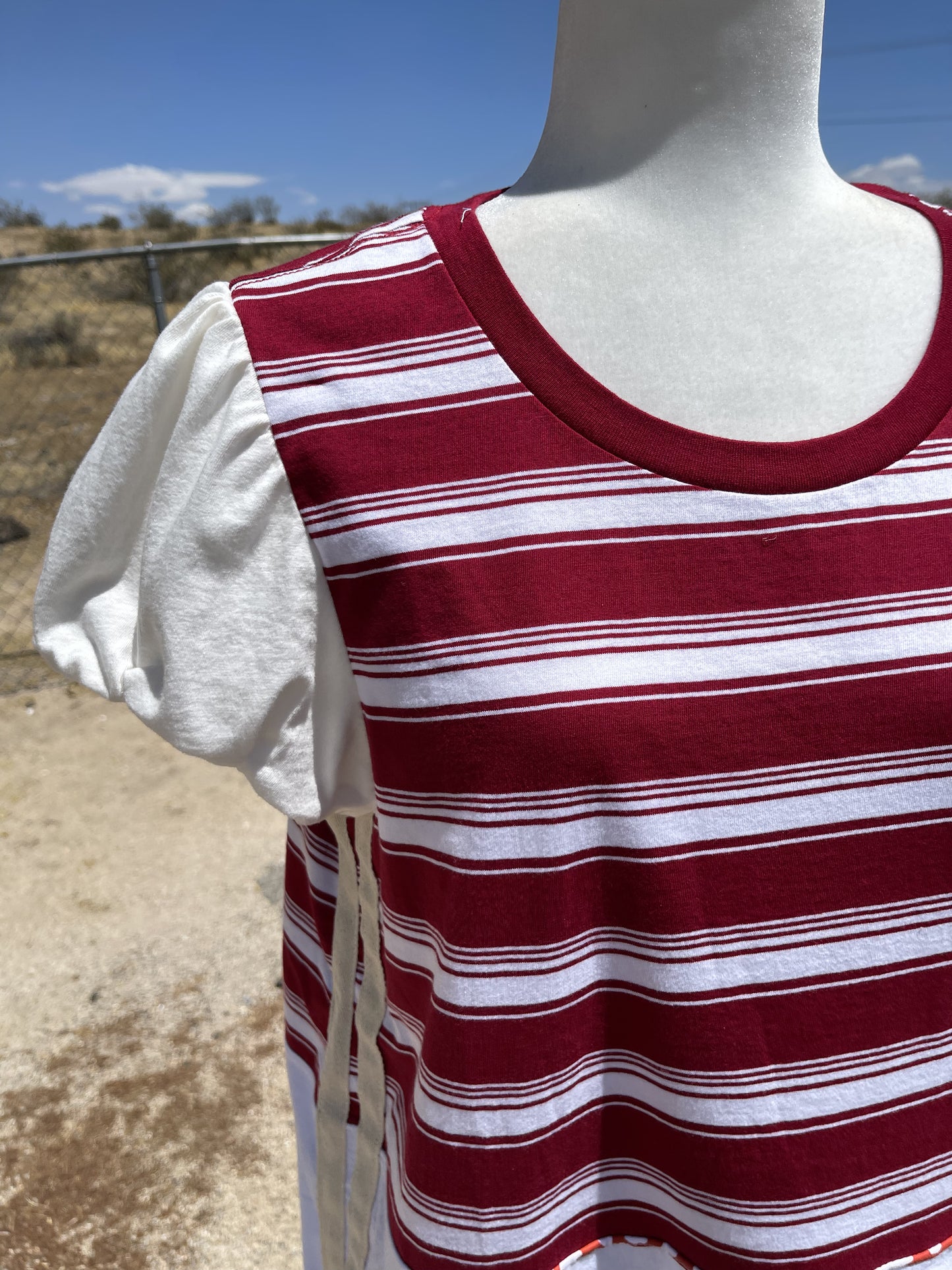 Striped Patchwork T-Shirt Dress