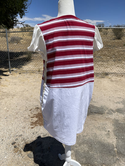 Striped Patchwork T-Shirt Dress