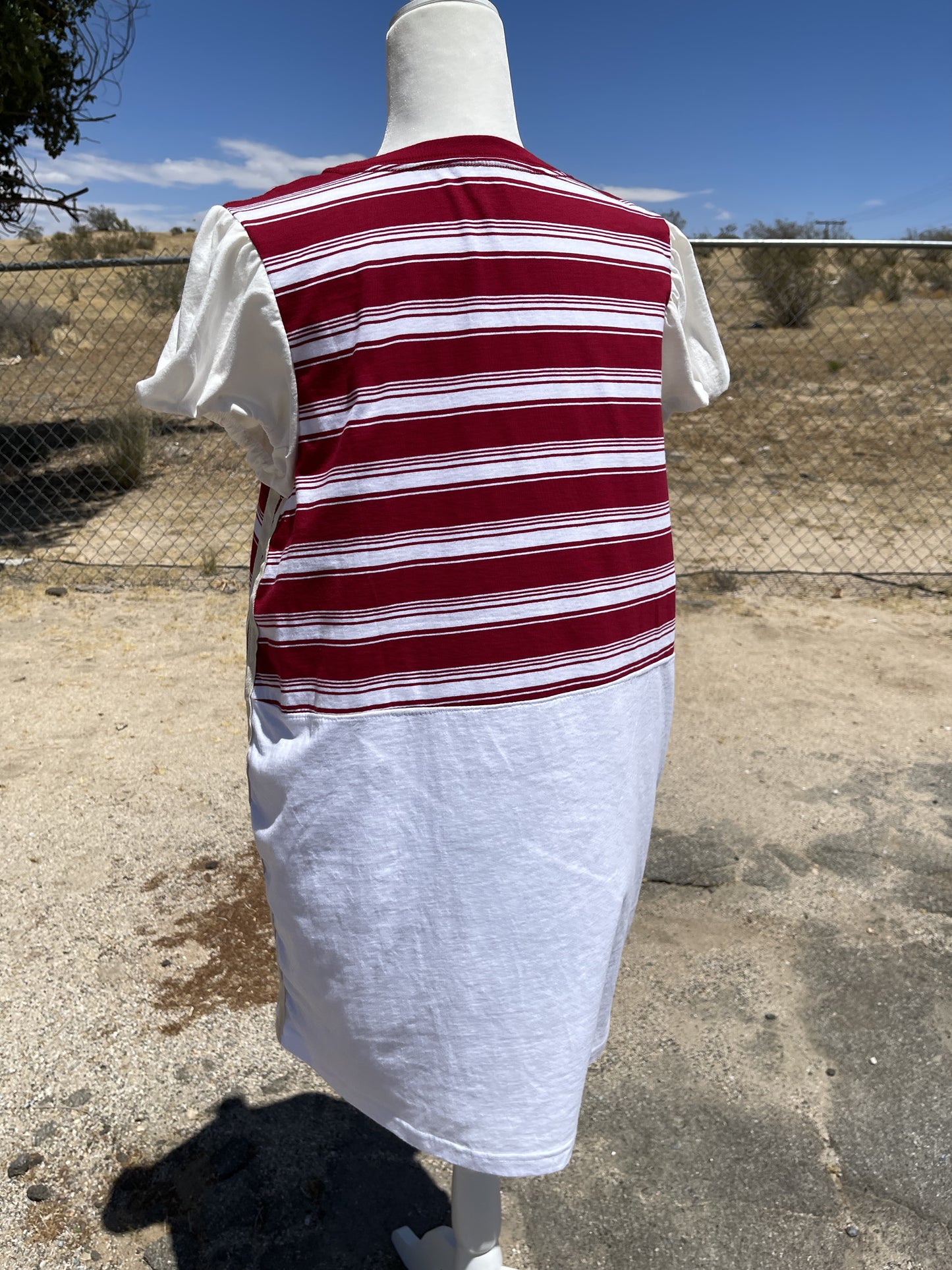 Striped Patchwork T-Shirt Dress
