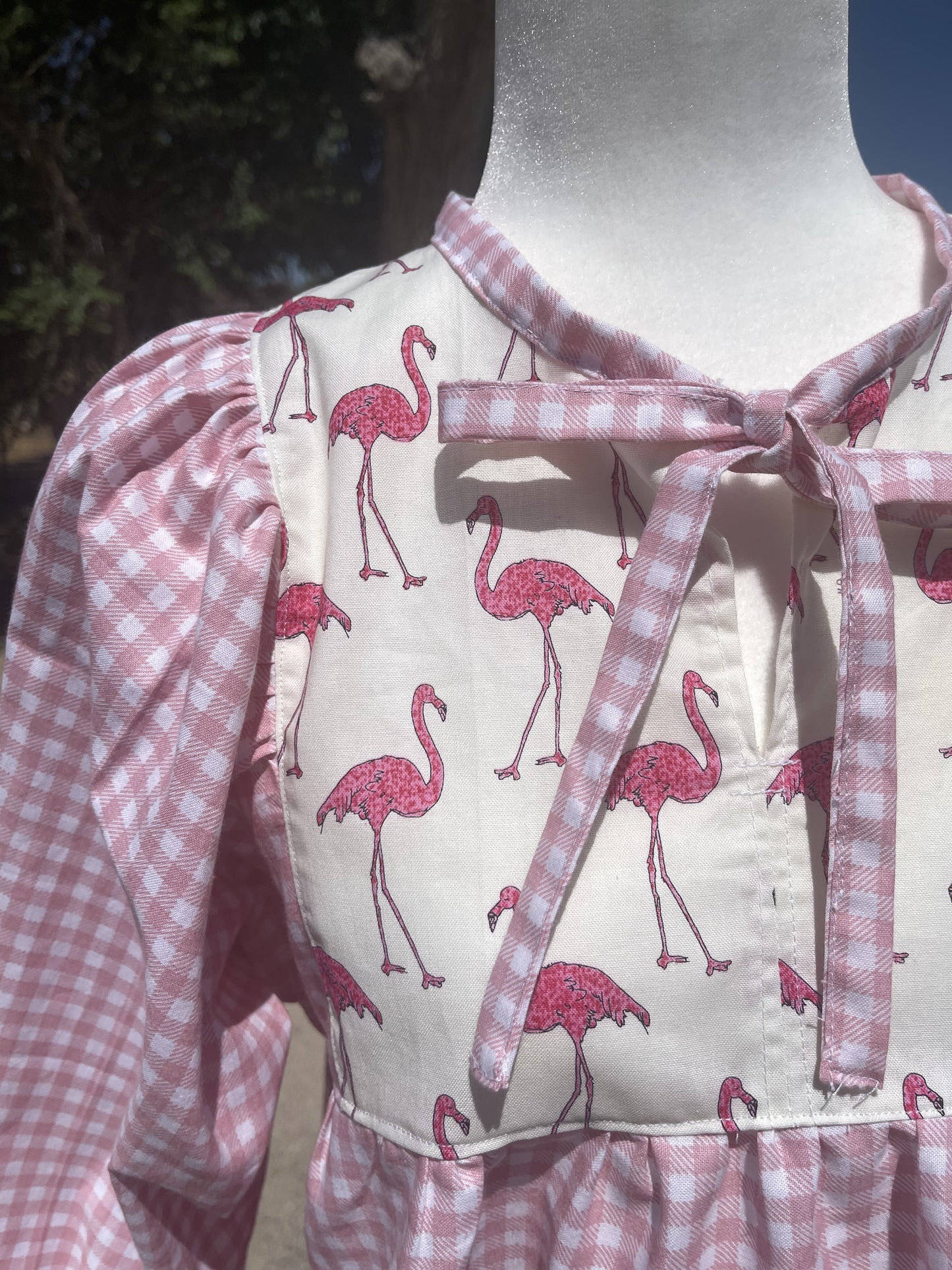 Flamingo Peasant Blouse