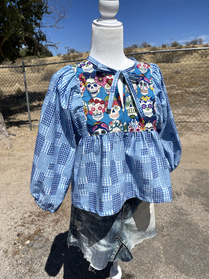 Los Muertos Peasant Blouse
