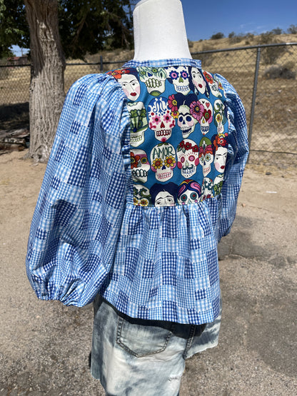 Los Muertos Peasant Blouse