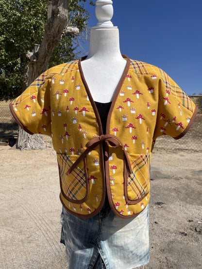 Yellow Mushroom Quilted Vest