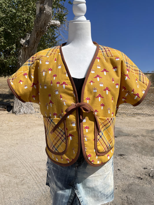 Yellow Mushroom Quilted Vest