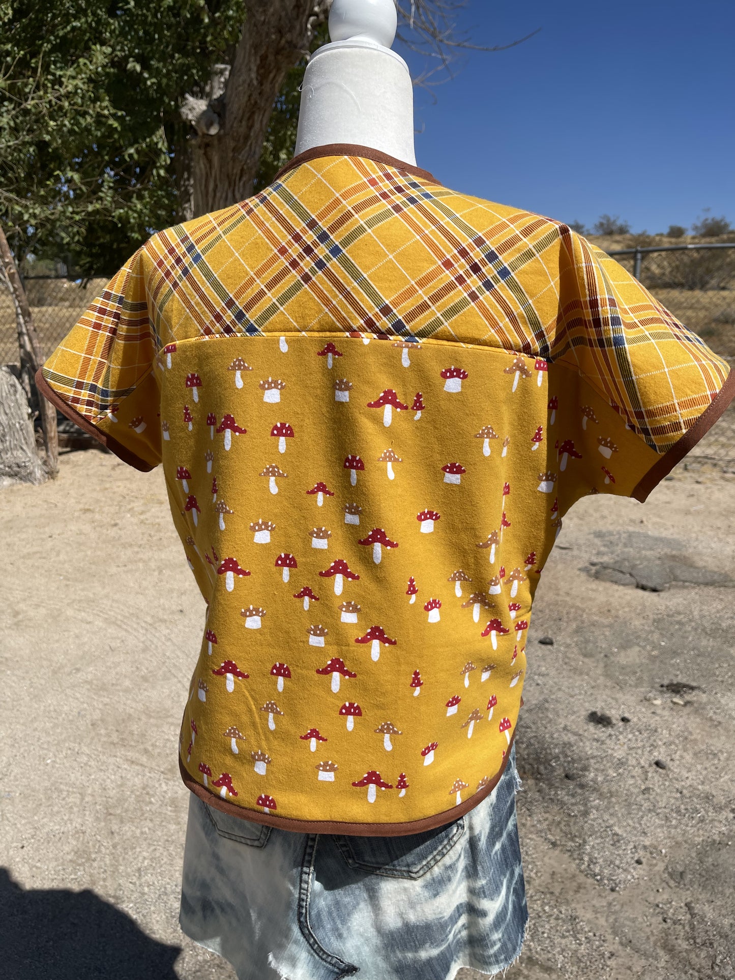 Yellow Mushroom Quilted Vest