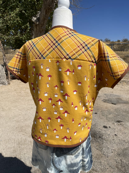 Yellow Mushroom Quilted Vest