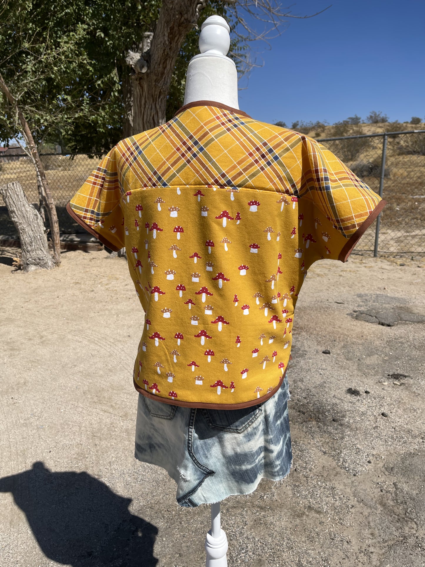 Yellow Mushroom Quilted Vest