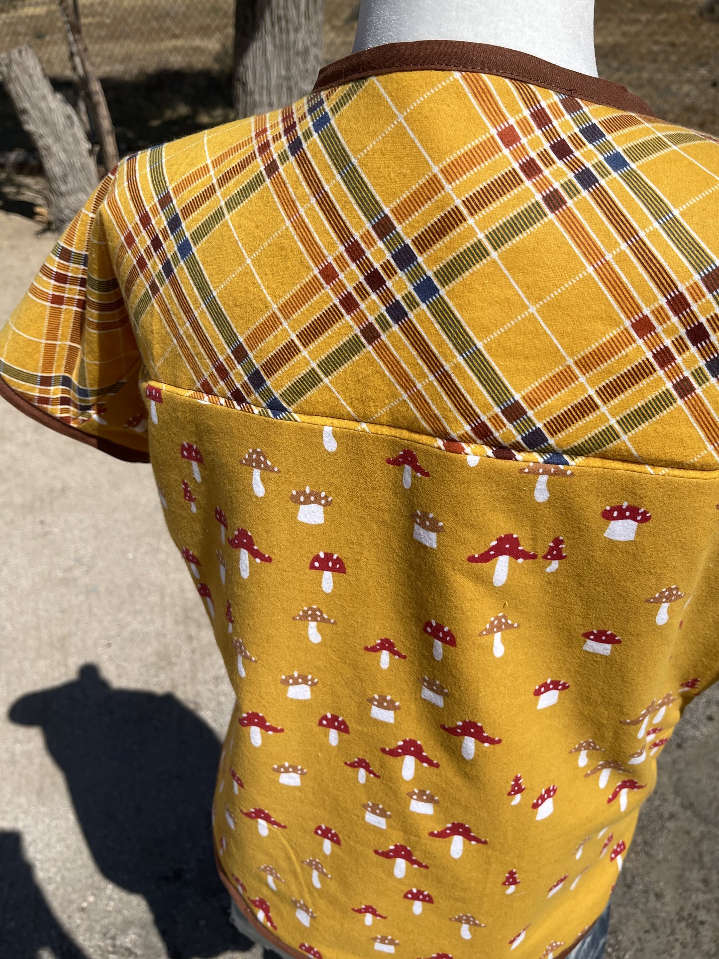 Yellow Mushroom Quilted Vest