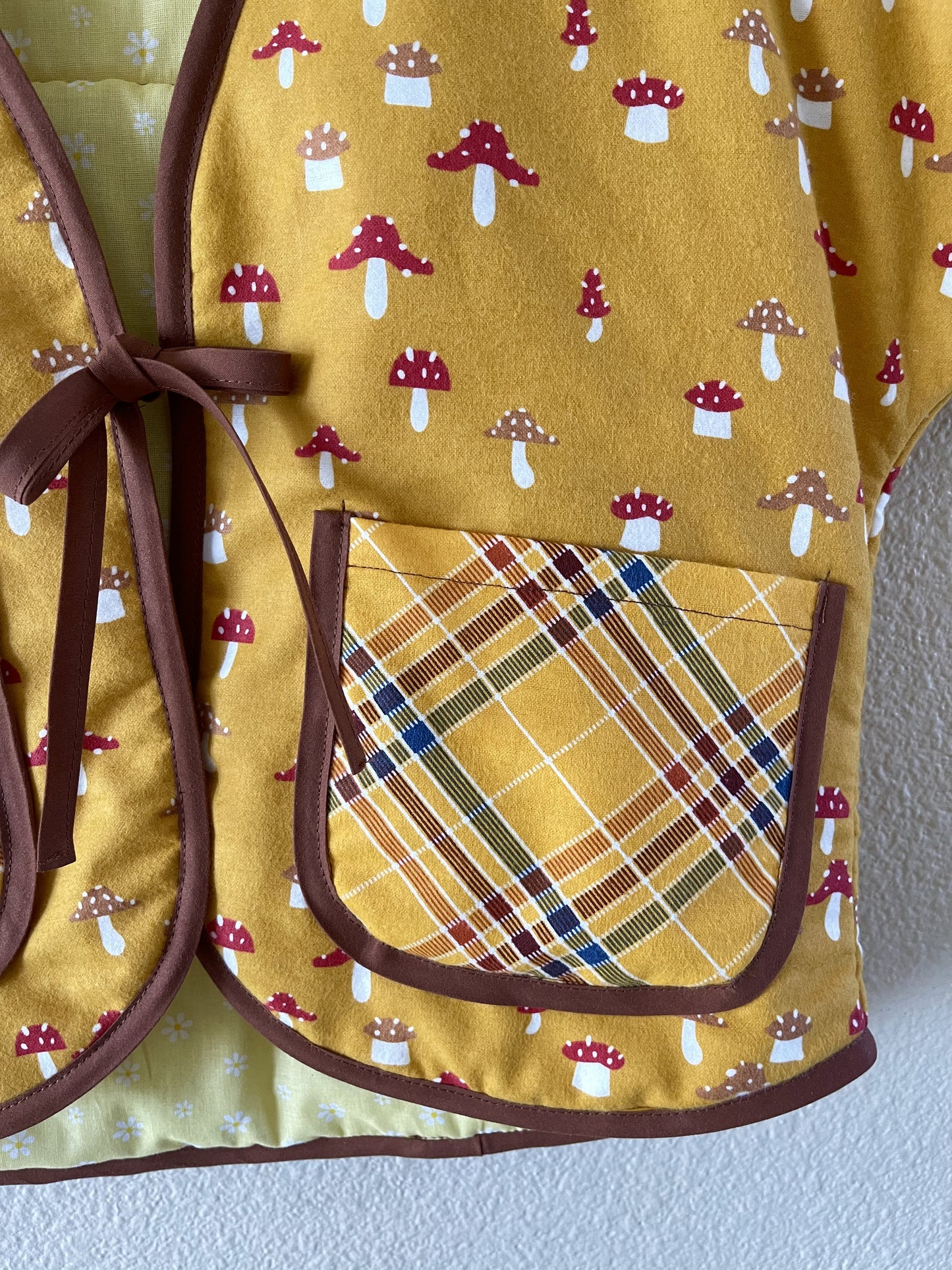 Yellow Mushroom Quilted Vest