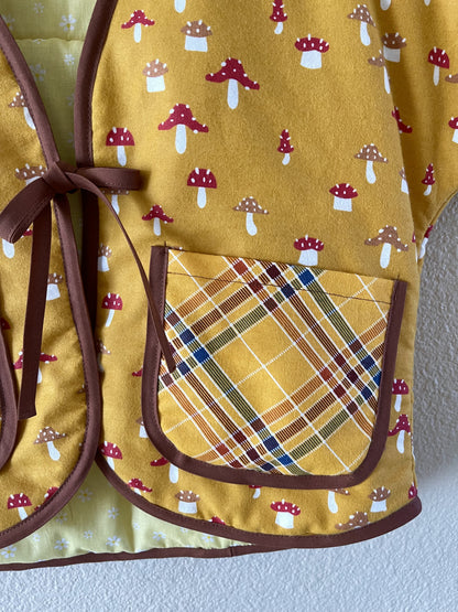 Yellow Mushroom Quilted Vest
