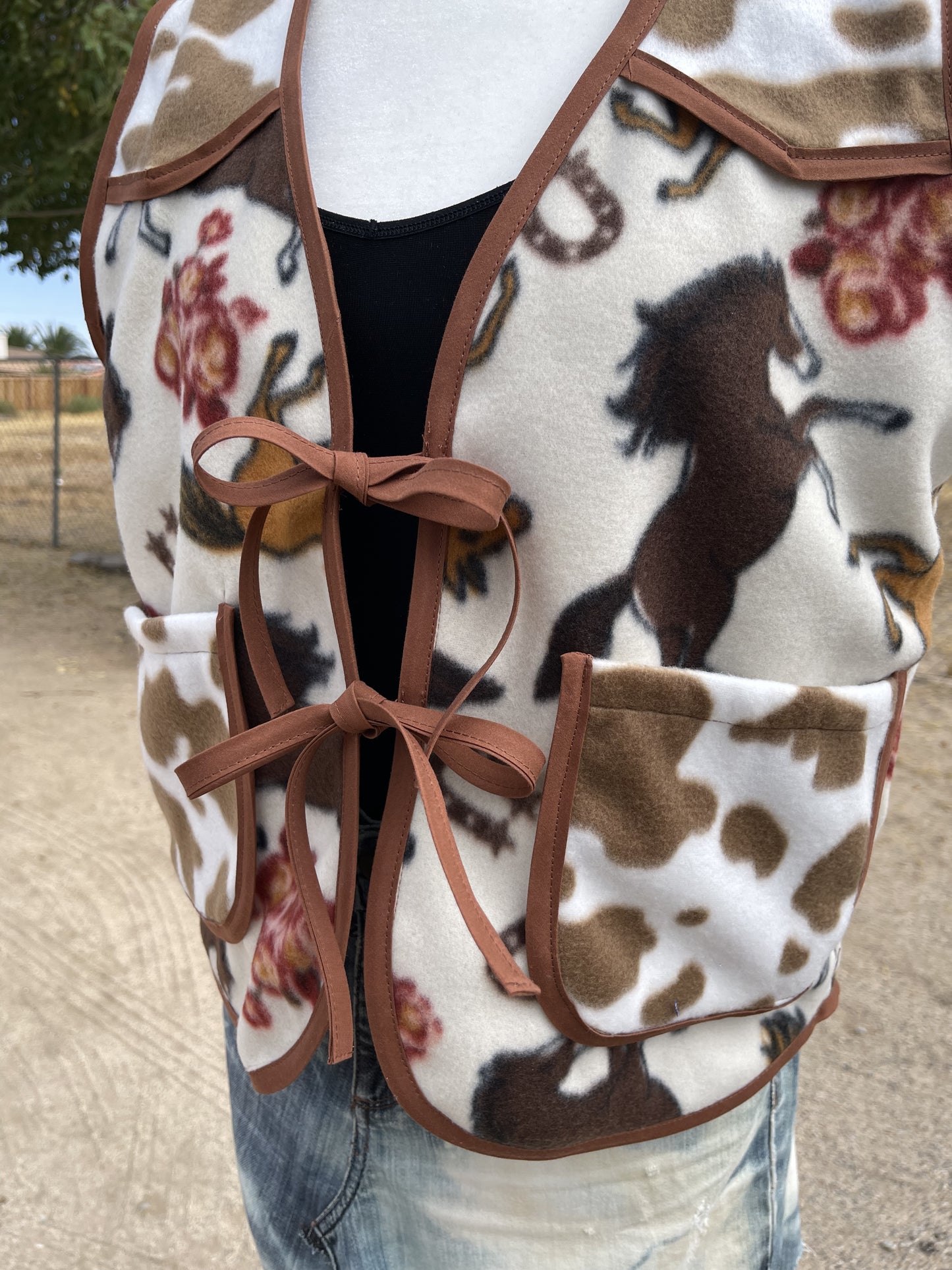 Western Cow Print Vest