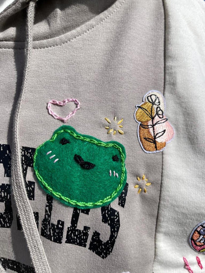 Upcycled LA Hoodie - Grey
