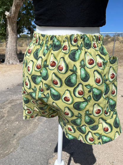 Handmade Avocado Ruffled Shorts