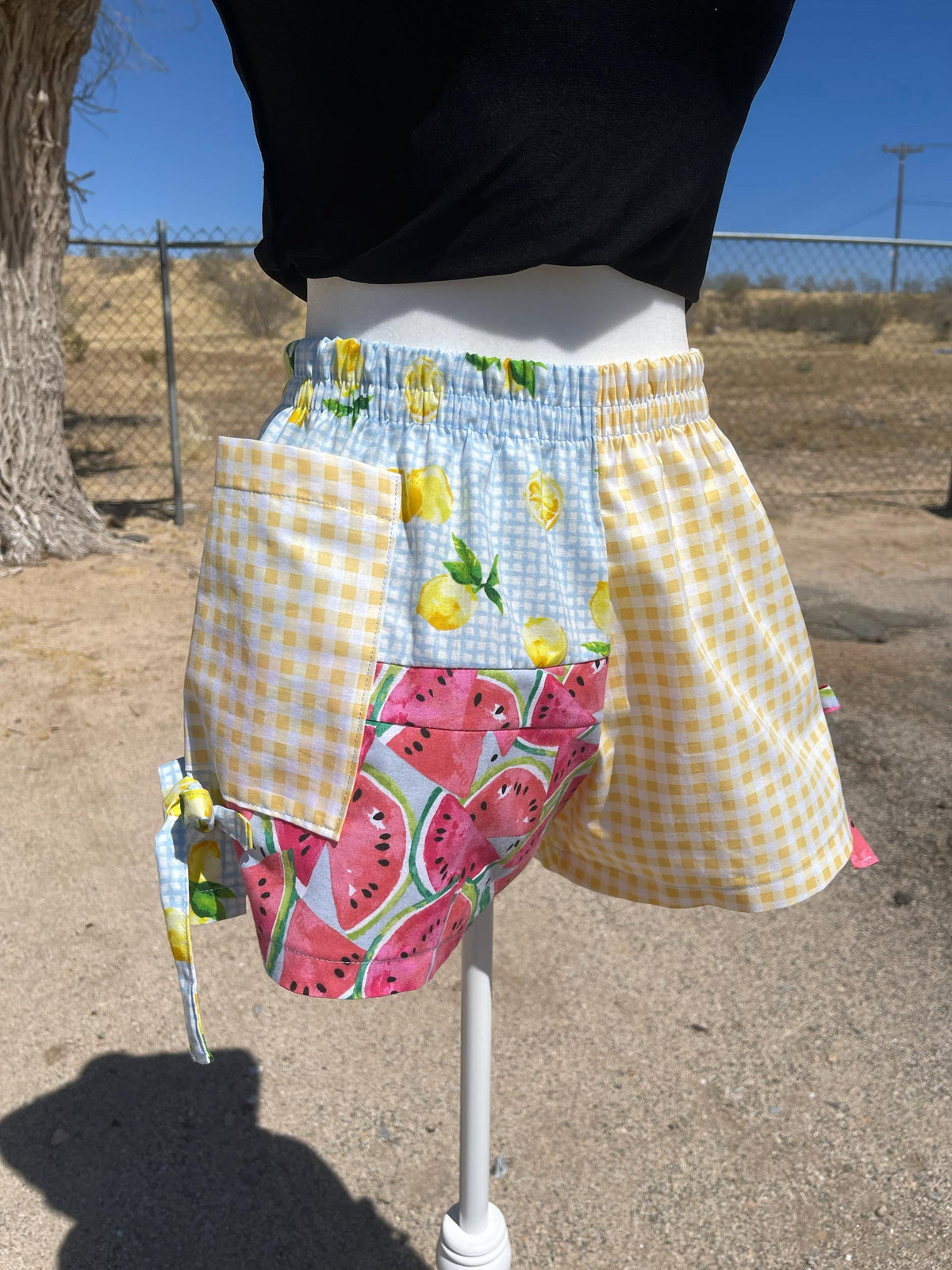 Handmade Fruit Patchwork Shorts