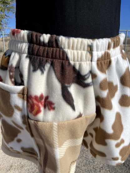 Handmade Cow Print Shorts