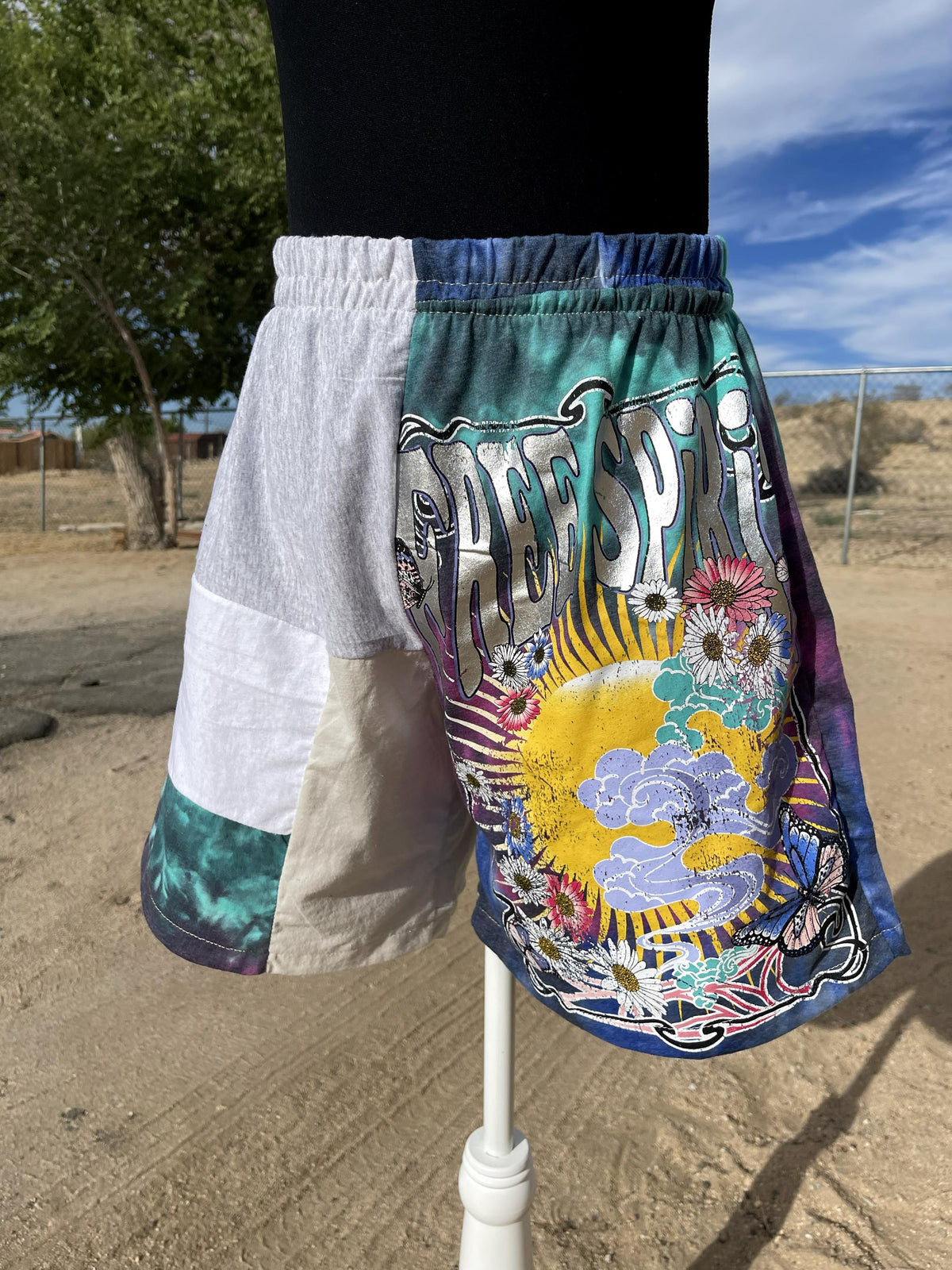 Upcycled Tie Dye Shorts