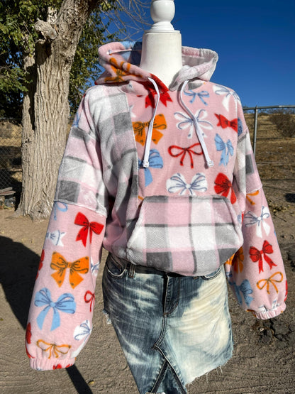 Handmade Pink Ribbon Hoodie
