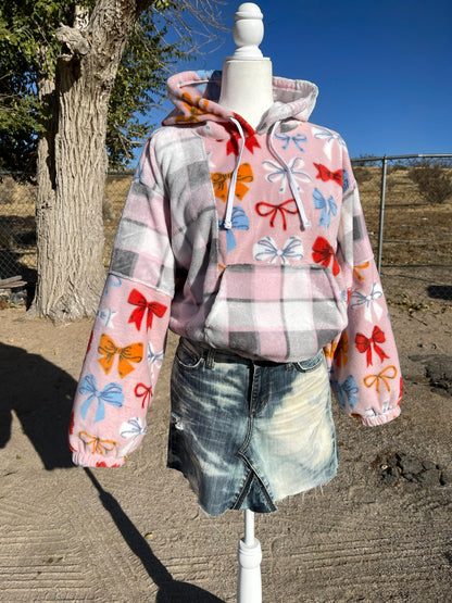 Handmade Pink Ribbon Hoodie