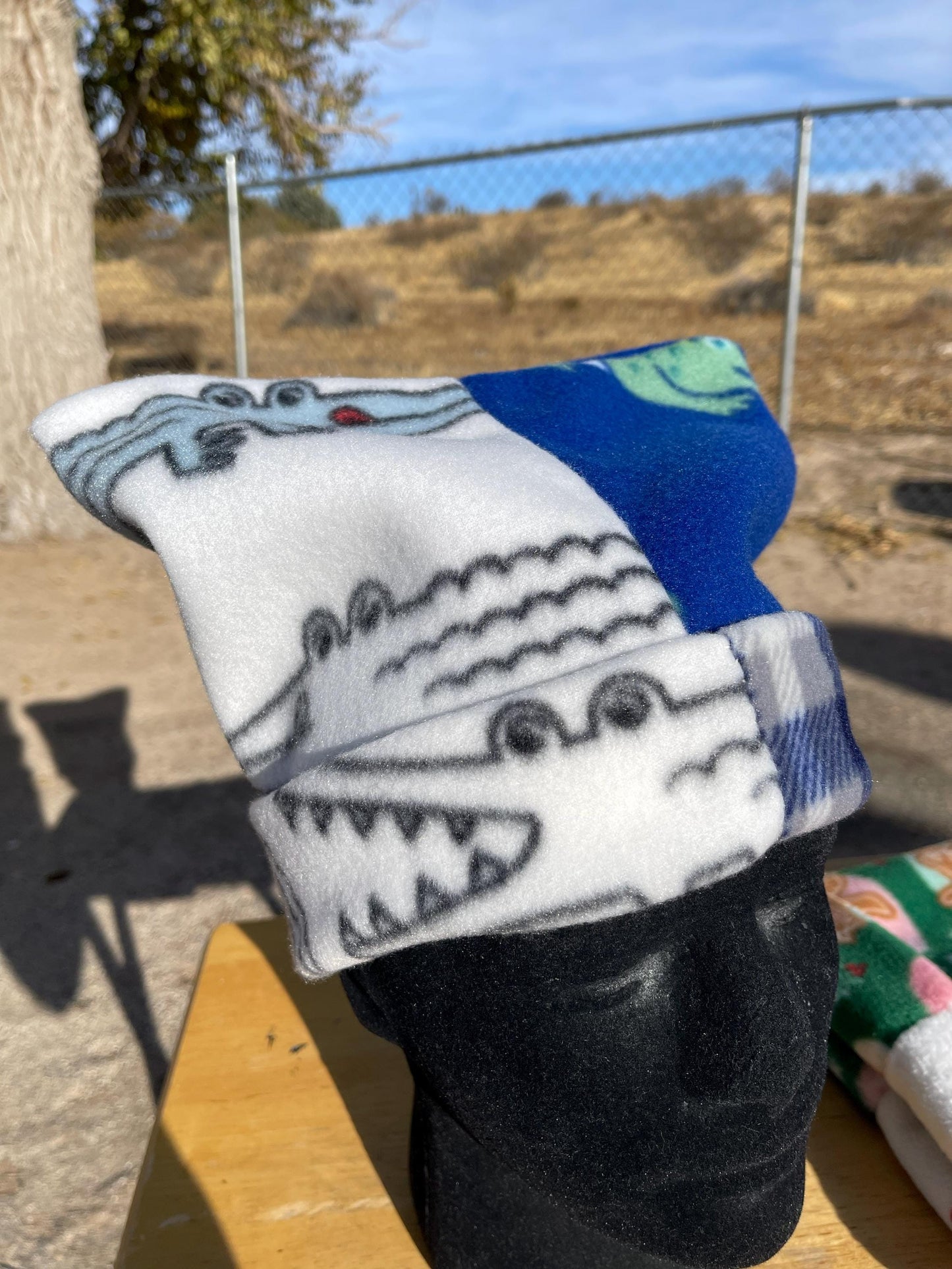 Handmade Reversible Alligator Beanie