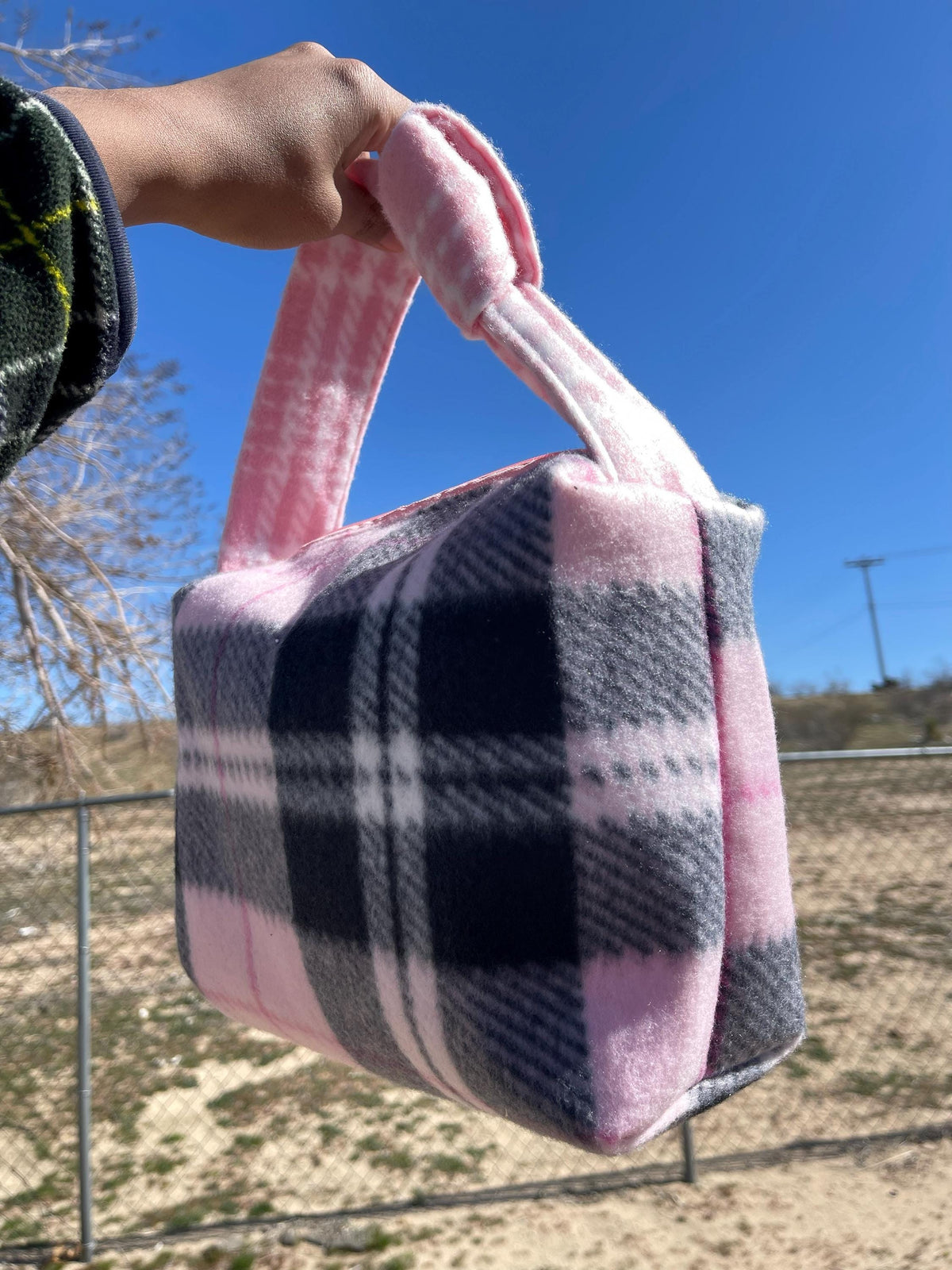 Handmade Pink Boxy Handbag