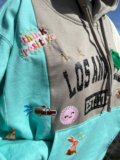 Upcycled LA Hoodie - Grey