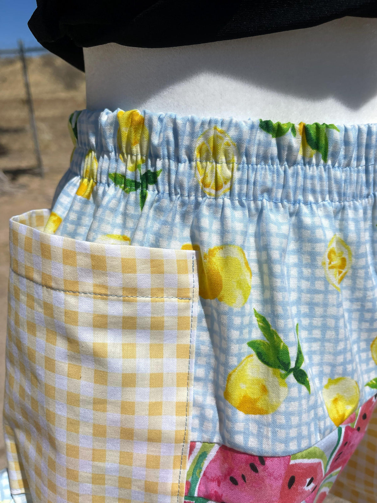 Handmade Fruit Patchwork Shorts