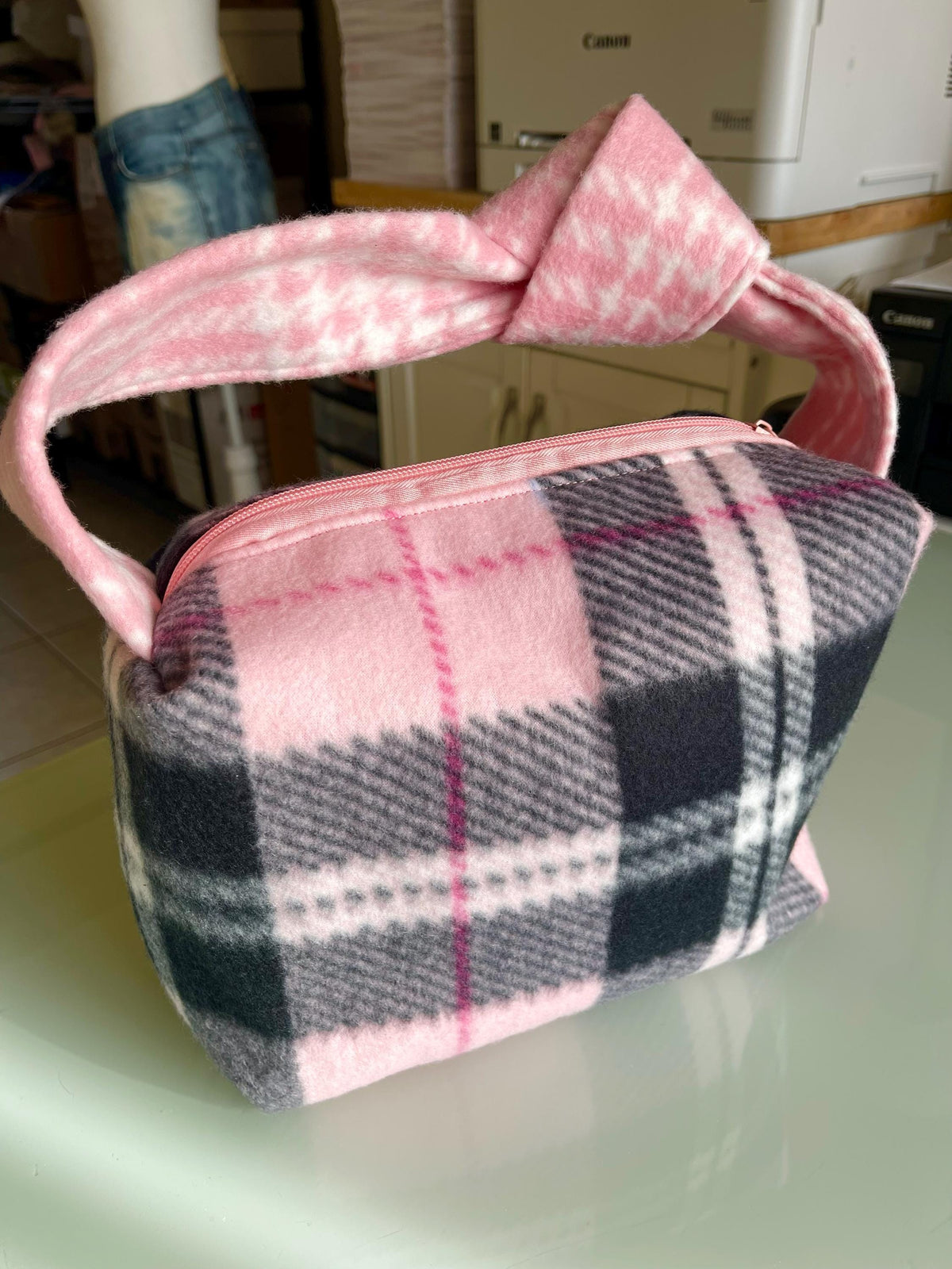 Handmade Pink Boxy Handbag