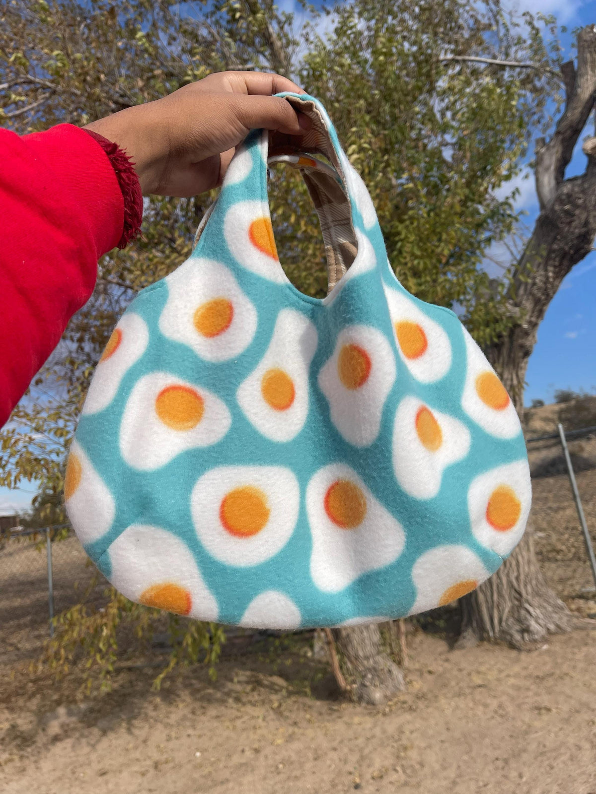 Handmade Reversible Eggs Tote Bag