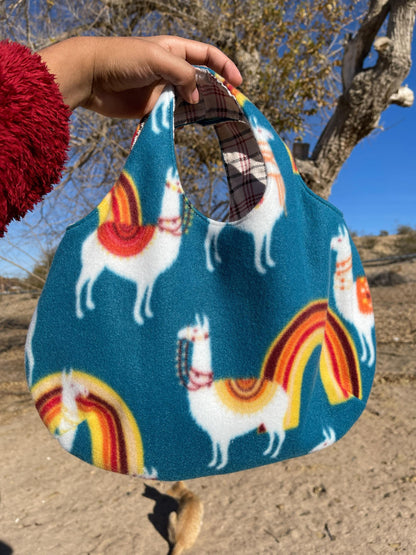 Handmade Reversible Llama Tote Bag