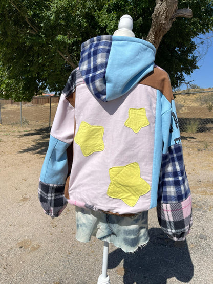 Upcycled Kirby Star Hoodie