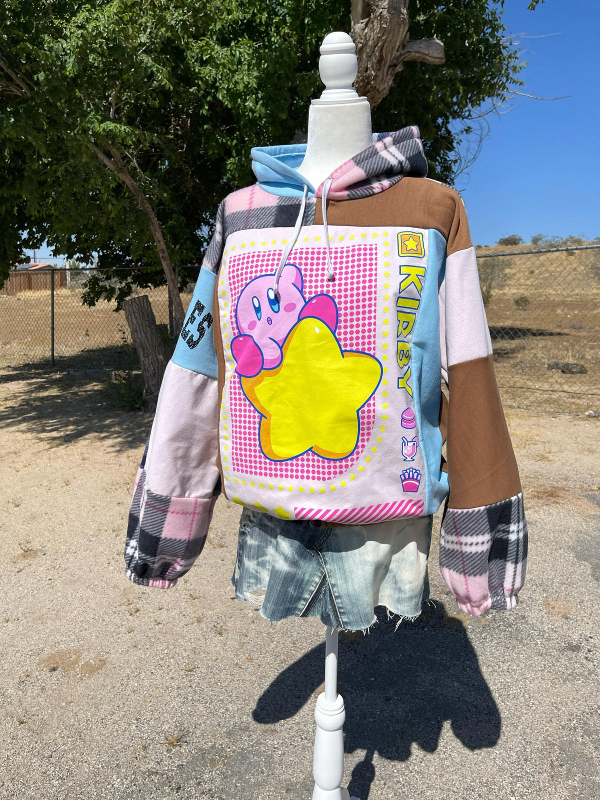 Upcycled Kirby Star Hoodie