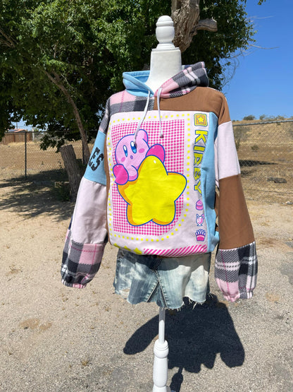 Upcycled Kirby Star Hoodie