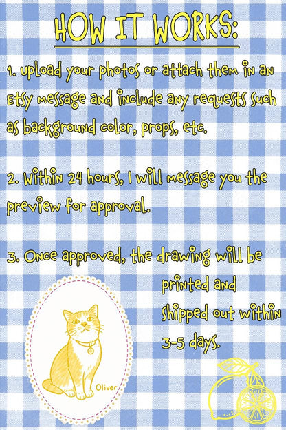 Custom Badly Drawn Pet Portrait
