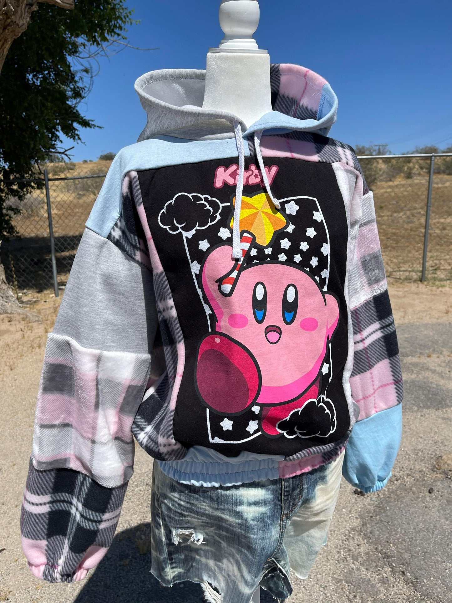 Upcycled Kirby Star Wand Hoodie