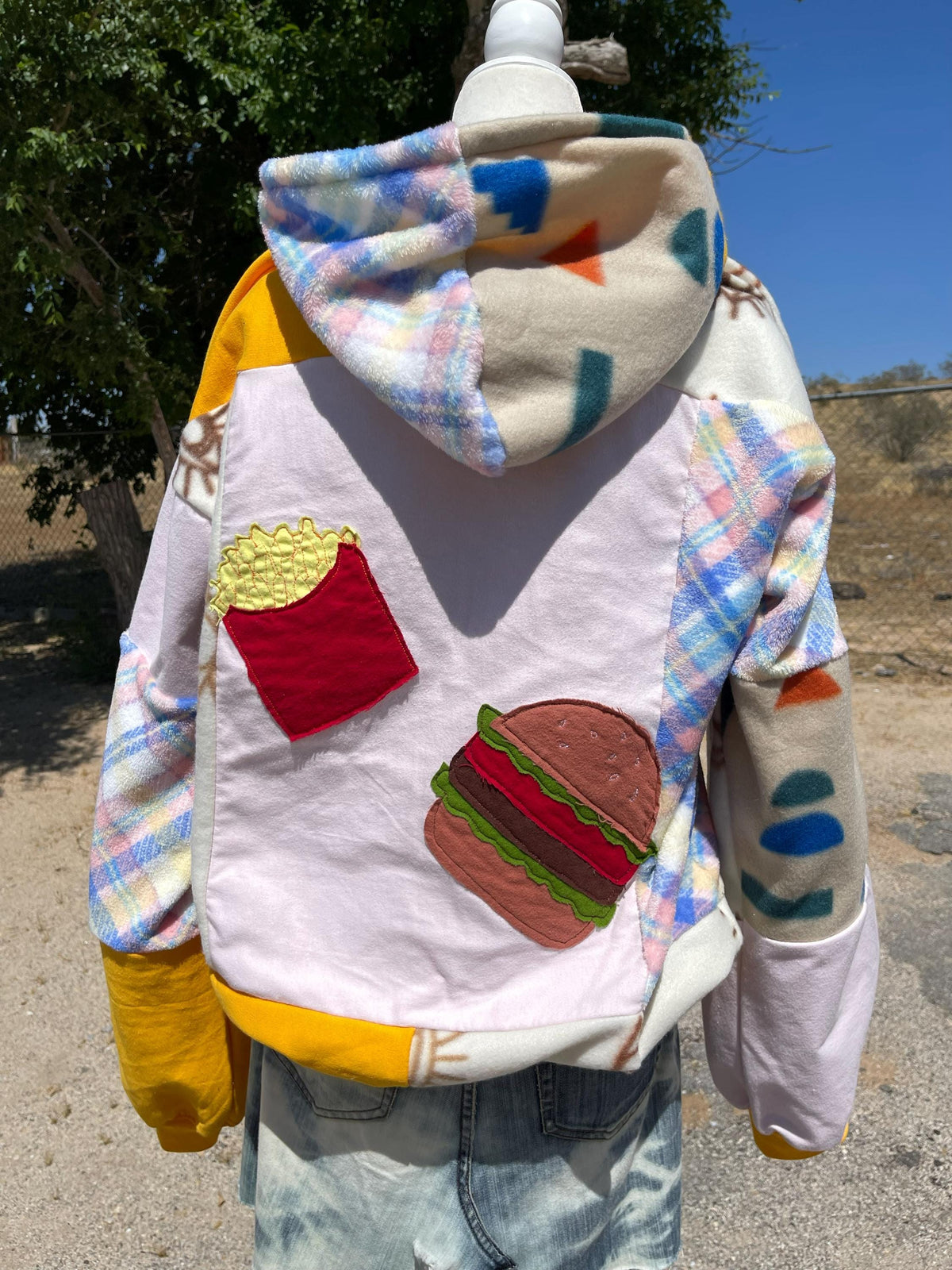 Upcycled Kirby Food Hoodie