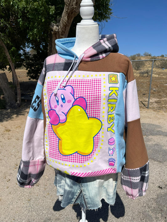 Upcycled Kirby Star Hoodie