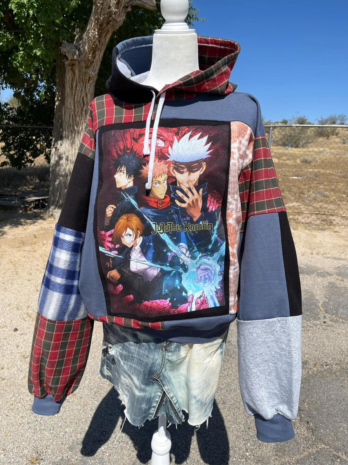 Upcycled Jujutsu Kaisen Hoodie