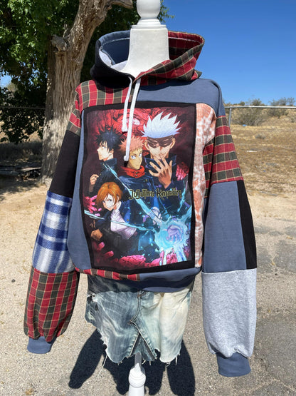 Upcycled Jujutsu Kaisen Hoodie