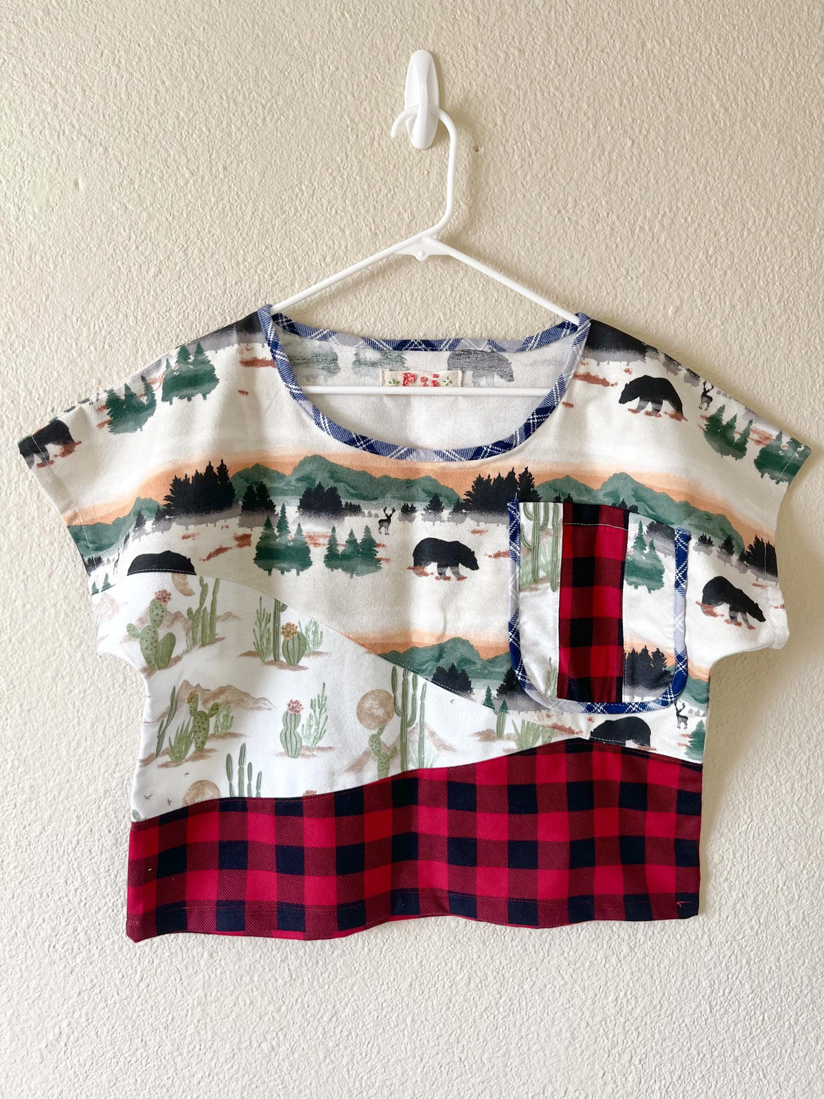 Handmade Patchwork Woven T-Shirt