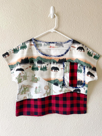 Handmade Patchwork Woven T-Shirt