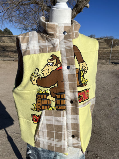 Upcycled Donkey Kong Puffer Vest