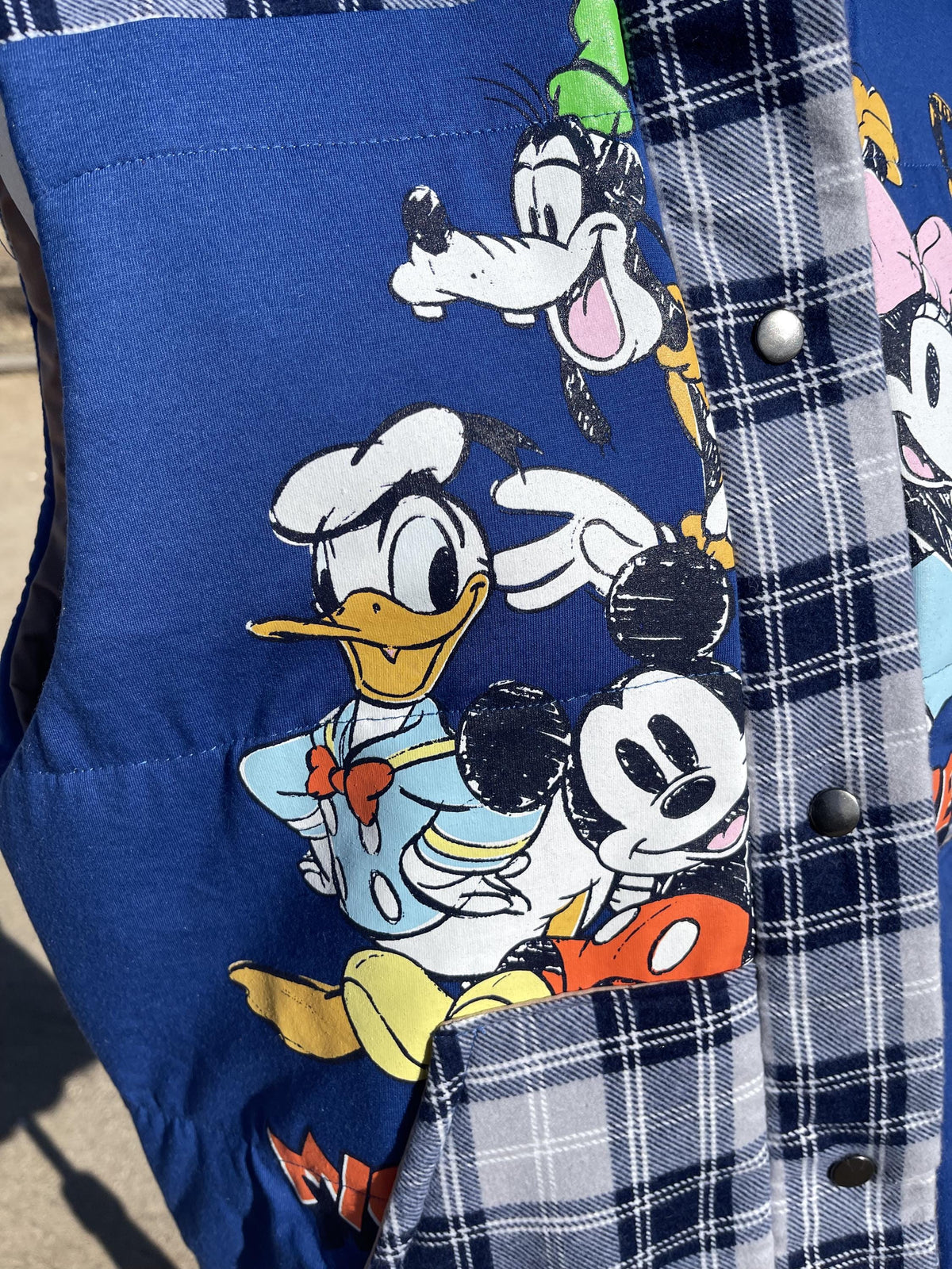 Upcycled Mickey Mouse Puffer Vest