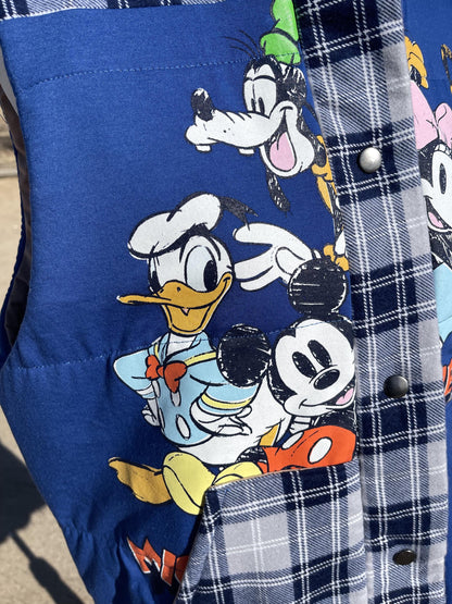 Upcycled Mickey Mouse Puffer Vest