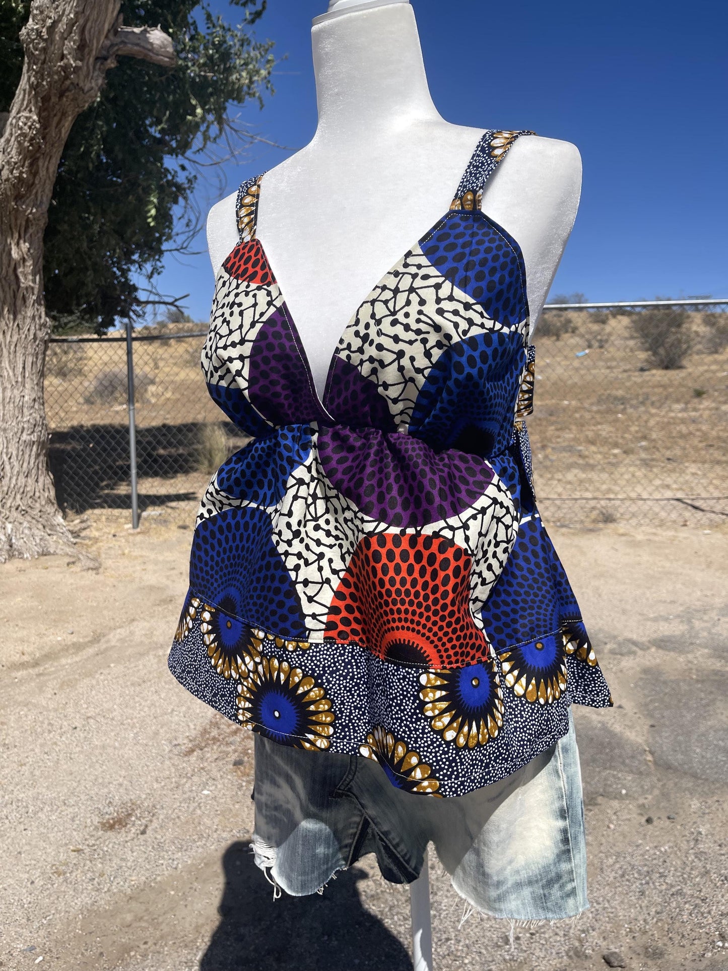 African Print Babydoll Dress